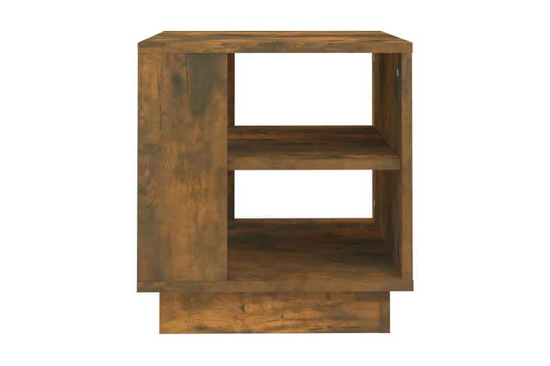 Soffbord rökfärgad ek 40x40x43 cm konstruerat trä - Brun - Soffbord