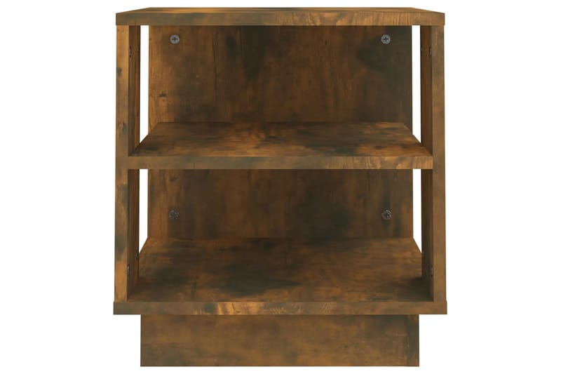 Soffbord rökfärgad ek 40x40x43 cm konstruerat trä - Brun - Soffbord