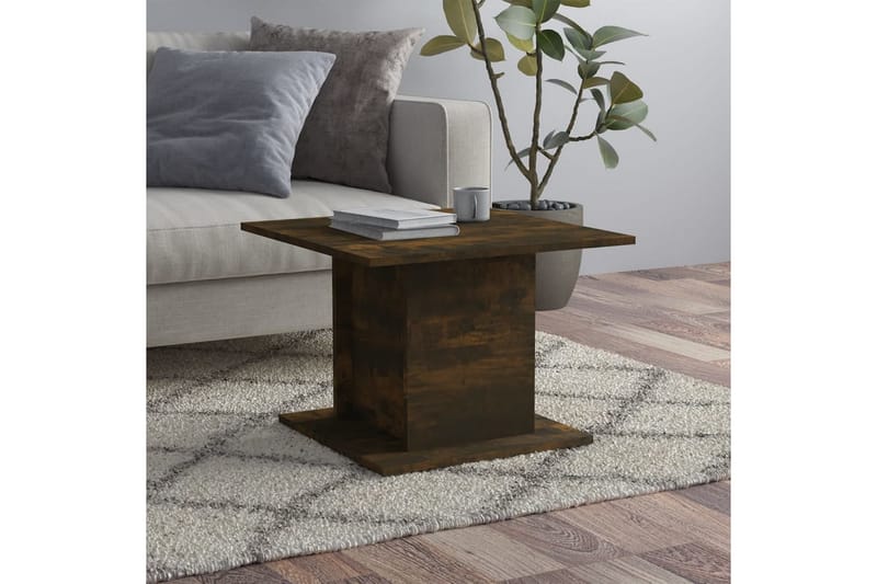 Soffbord rökfärgad ek 55,5x55,5x40 cm spånskiva - Brun - Möbler - Bord & matgrupper - Soffbord