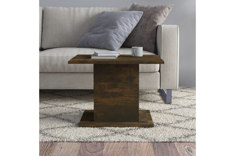 Soffbord rökfärgad ek 55,5x55,5x40 cm spånskiva - Brun - Möbler - Bord & matgrupper - Soffbord