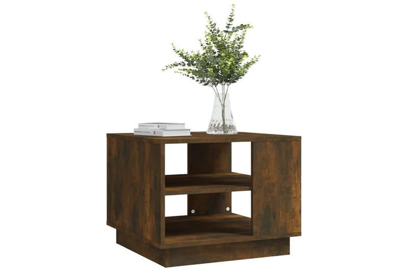 Soffbord rökfärgad ek 55x55x43 cm spånskiva - Brun - Möbler - Bord & matgrupper - Soffbord