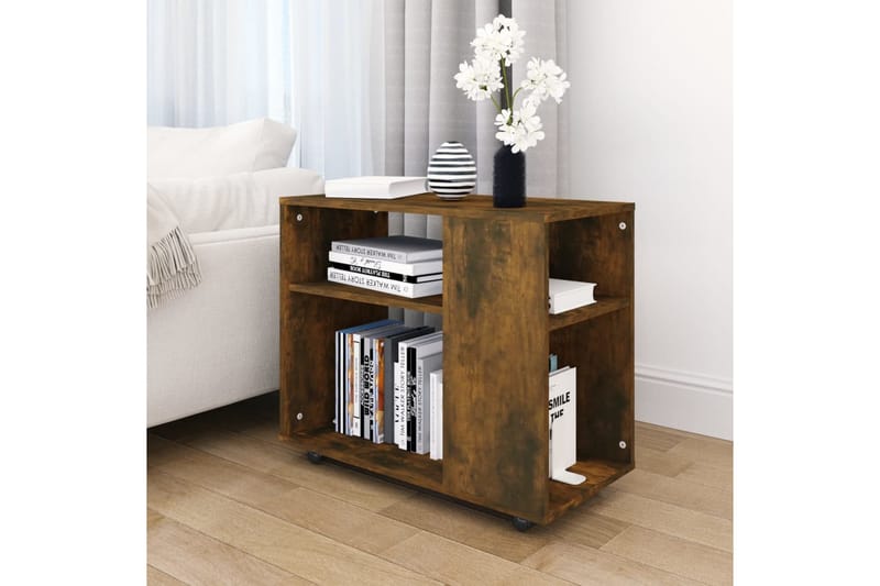 Soffbord rökfärgad ek 70x35x55 cm konstruerat trä - Brun - Möbler - Bord & matgrupper - Soffbord
