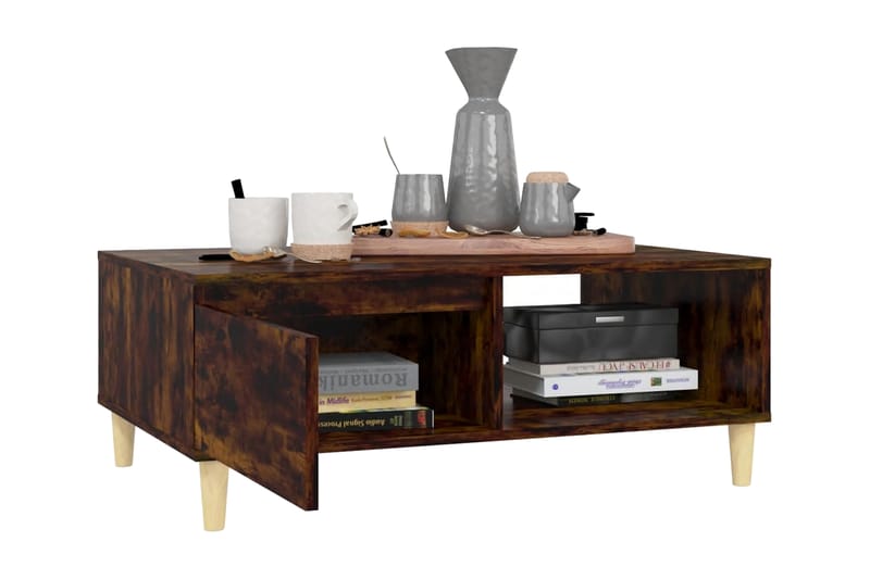 Soffbord rökfärgad ek 90x60x35 cm spånskiva - Brun - Möbler - Bord & matgrupper - Soffbord