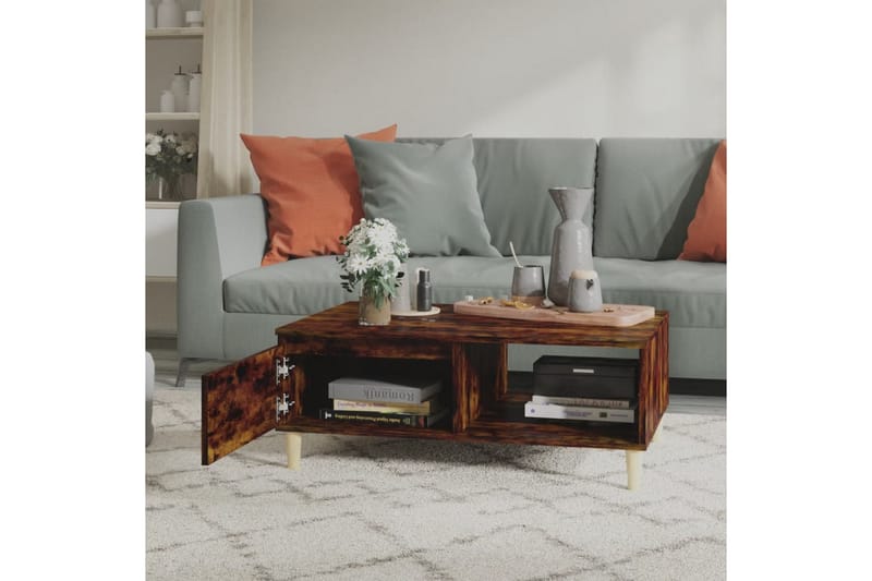 Soffbord rökfärgad ek 90x60x35 cm spånskiva - Brun - Möbler - Bord & matgrupper - Soffbord
