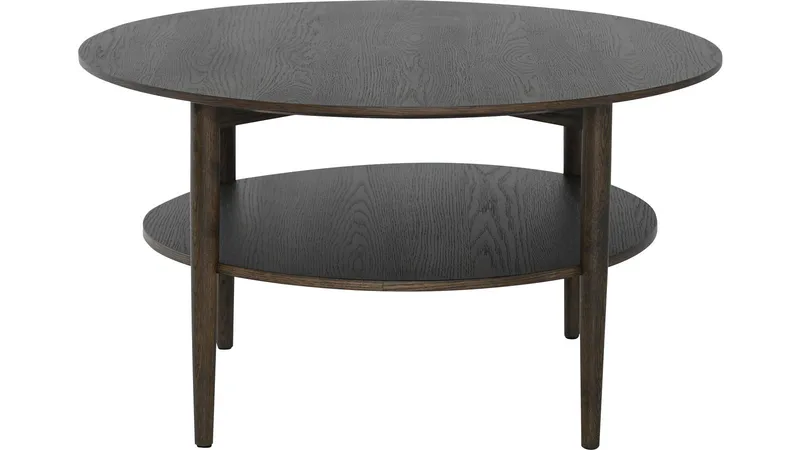 Soffbord Ravik med Hylla Ø90 cm - Brun - Möbler - Bord & matgrupper - Soffbord