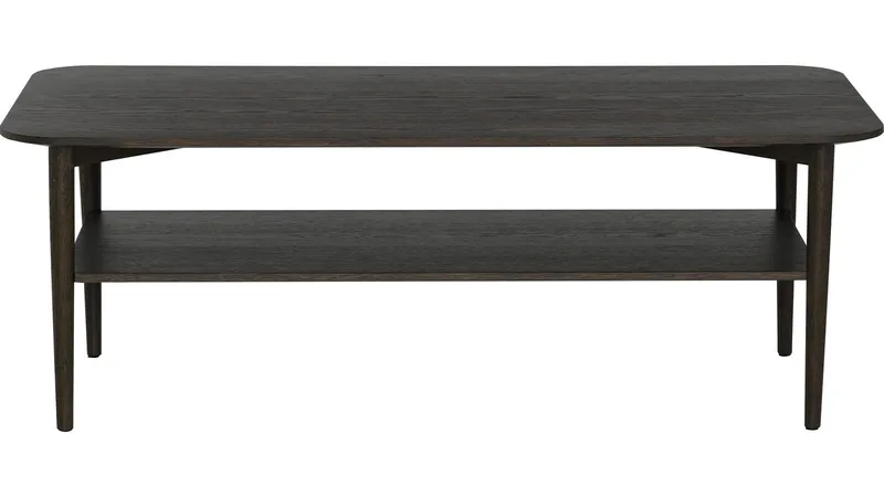 Soffbord Ravik med Hylla 135x65 cm - Brunlackad - Möbler - Bord & matgrupper - Soffbord