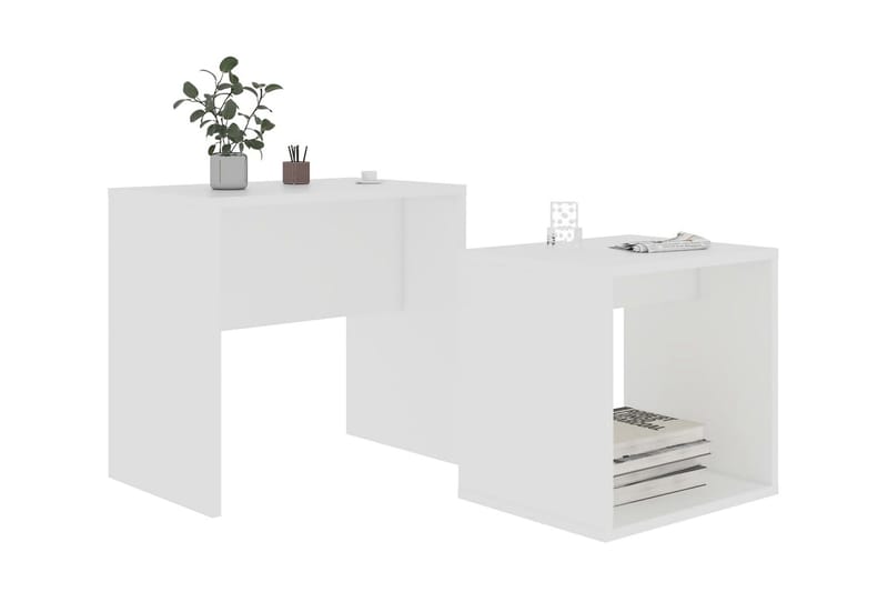 Soffbord set 48x30x45 cm spånskiva - Vit - Möbler - Bord & matgrupper - Soffbord
