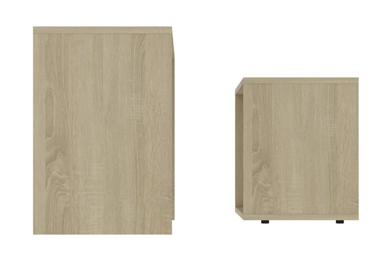 Soffbord set sonoma-ek 48x30x45 cm spånskiva - Brun - Soffbord - Satsbord