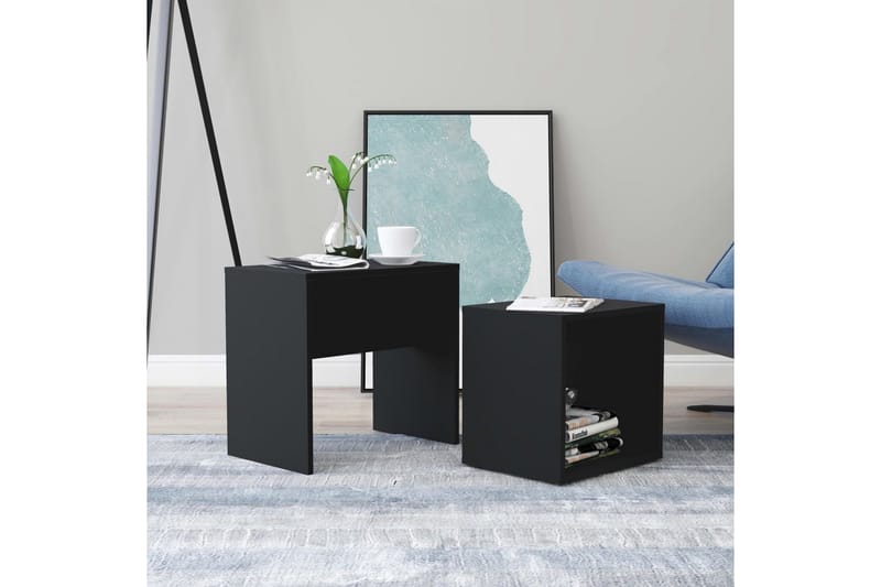 Soffbord set svart 48x30x45 cm spånskiva - Svart - Möbler - Bord & matgrupper - Soffbord