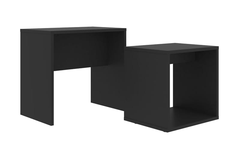 Soffbord set svart 48x30x45 cm spånskiva - Svart - Soffbord - Satsbord