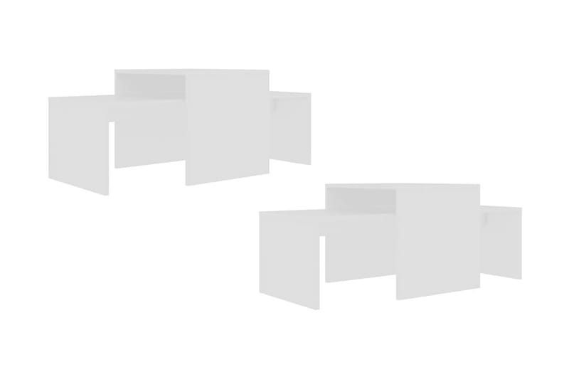 Soffbord set vit 100x48x40 cm spånskiva - Vit - Möbler - Bord & matgrupper - Soffbord