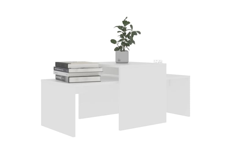 Soffbord set vit 100x48x40 cm spånskiva - Vit - Möbler - Bord & matgrupper - Soffbord