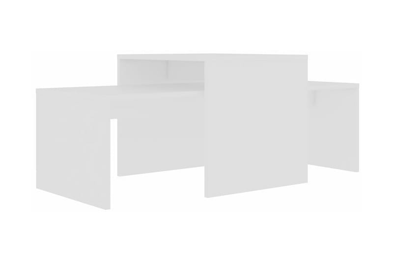 Soffbord set vit 100x48x40 cm spånskiva - Vit - Soffbord - Satsbord
