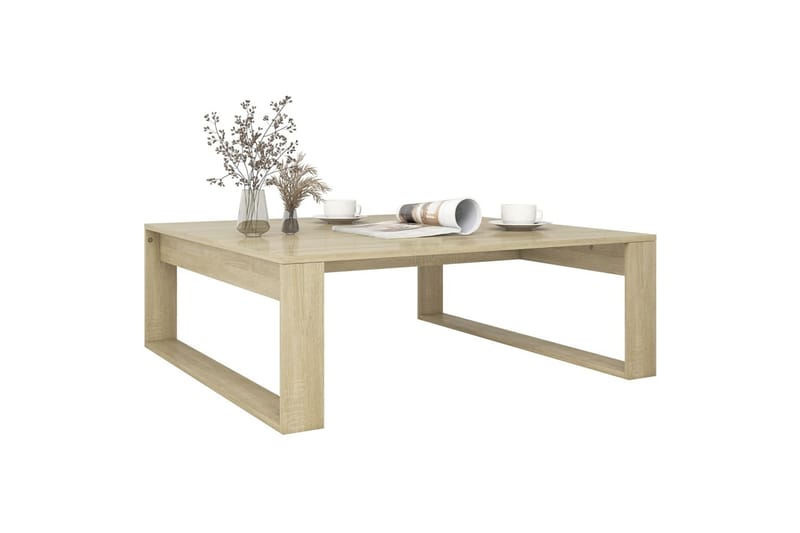 Soffbord sonoma-ek 100x100x35 cm spånskiva - Brun - Möbler - Bord & matgrupper - Soffbord