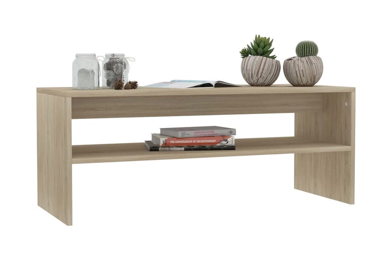 Soffbord sonoma-ek 100x40x40 cm spånskiva - Brun - Möbler - Bord & matgrupper - Soffbord