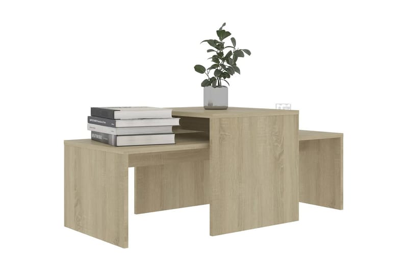 Soffbord sonoma-ek 100x48x40 cm spånskiva - Brun - Möbler - Bord & matgrupper - Soffbord