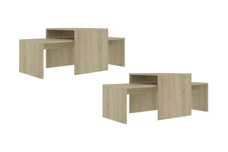 Soffbord sonoma-ek 100x48x40 cm spånskiva - Brun - Möbler - Bord & matgrupper - Soffbord