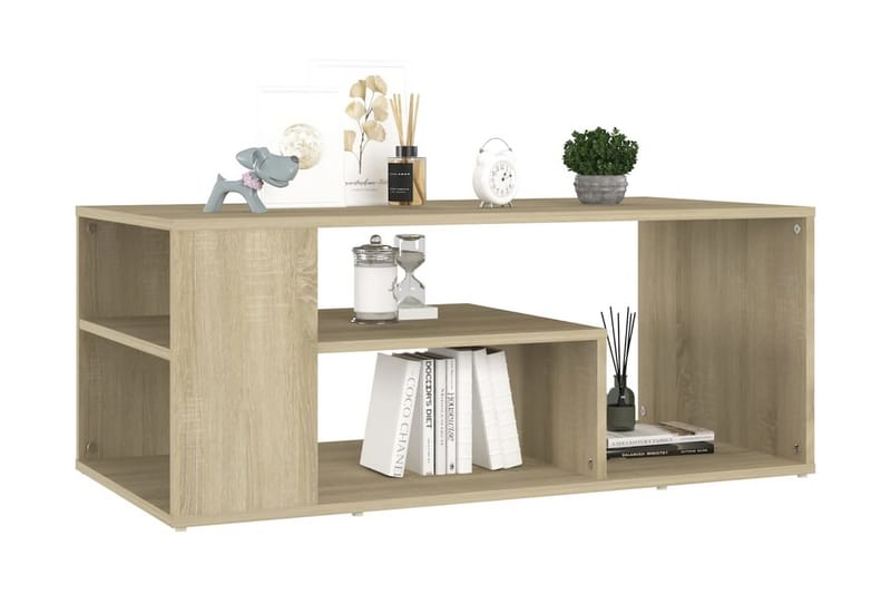 Soffbord sonoma-ek 100x50x40 cm spånskiva - Brun - Möbler - Bord & matgrupper - Soffbord