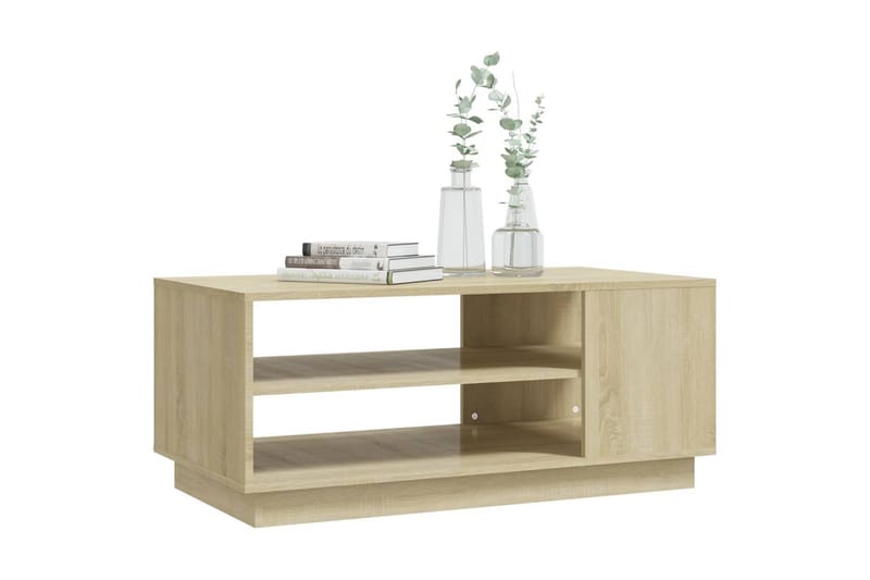 Soffbord sonoma-ek 102x55x43 cm spånskiva - Brun - Soffbord