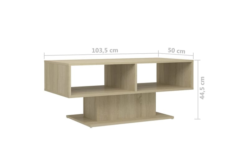 Soffbord sonoma-ek 103,5x50x44,5 cm spånskiva - Brun - Möbler - Bord & matgrupper - Soffbord