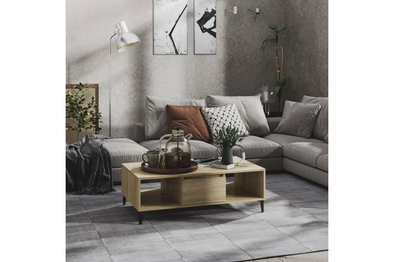 Soffbord sonoma-ek 103,5x60x35 cm spånskiva - Brun - Möbler - Bord & matgrupper - Soffbord