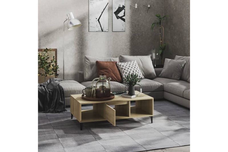 Soffbord sonoma-ek 103,5x60x35 cm spånskiva - Brun - Möbler - Bord & matgrupper - Soffbord