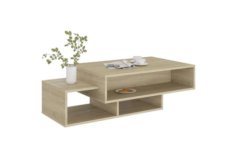 Soffbord sonoma-ek 105x55x32 cm spånskiva - Brun - Möbler - Bord & matgrupper - Soffbord
