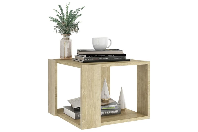 Soffbord sonoma-ek 40x40x30 cm spånskiva - Brun - Möbler - Bord & matgrupper - Soffbord