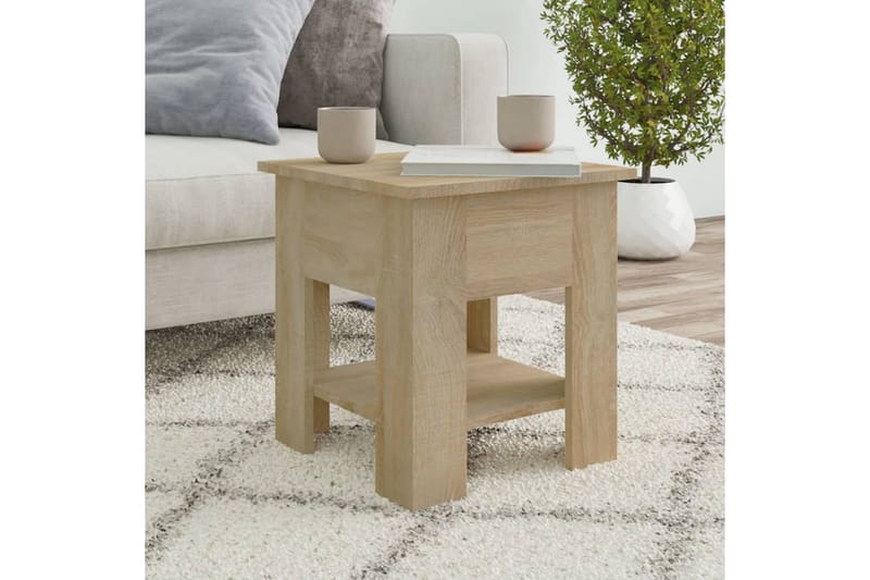 Soffbord sonoma-ek 40x40x42 cm konstruerat trä - Brun - Möbler - Bord & matgrupper - Soffbord