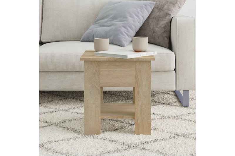 Soffbord sonoma-ek 40x40x42 cm konstruerat trä - Brun - Möbler - Bord & matgrupper - Soffbord