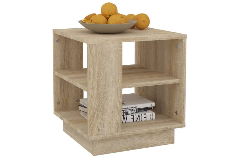 Soffbord sonoma-ek 40x40x43 cm konstruerat trä - Beige - Möbler - Bord & matgrupper - Soffbord