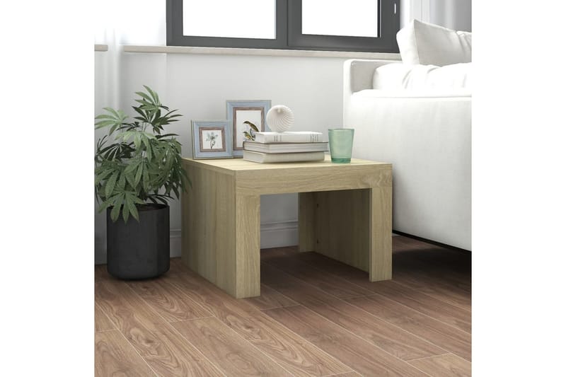 Soffbord sonoma-ek 50x50x35 cm spånskiva - Brun - Möbler - Bord & matgrupper - Soffbord