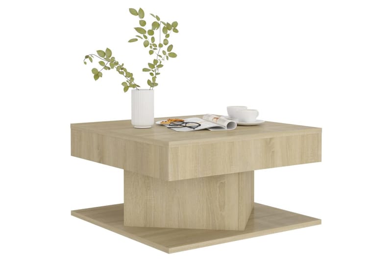 Soffbord sonoma-ek 57x57x30 cm spånskiva - Brun - Möbler - Bord & matgrupper - Soffbord