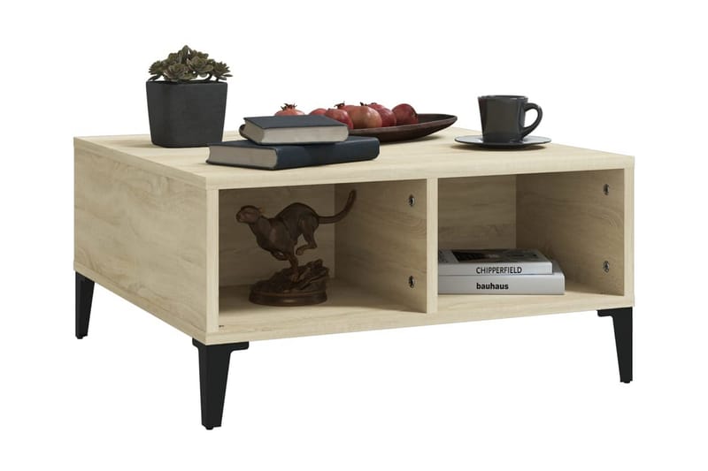 Soffbord sonoma-ek 60x60x30 cm spånskiva - Brun - Möbler - Bord & matgrupper - Soffbord