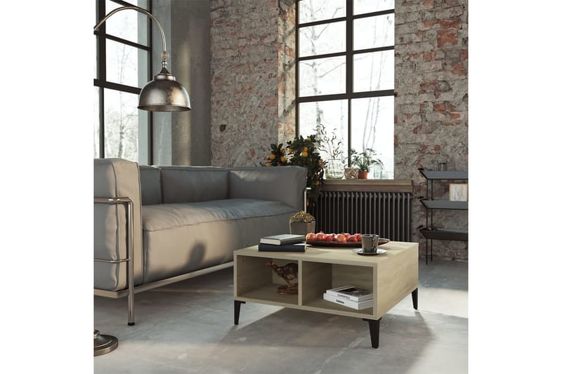 Soffbord sonoma-ek 60x60x30 cm spånskiva - Brun - Möbler - Bord & matgrupper - Soffbord