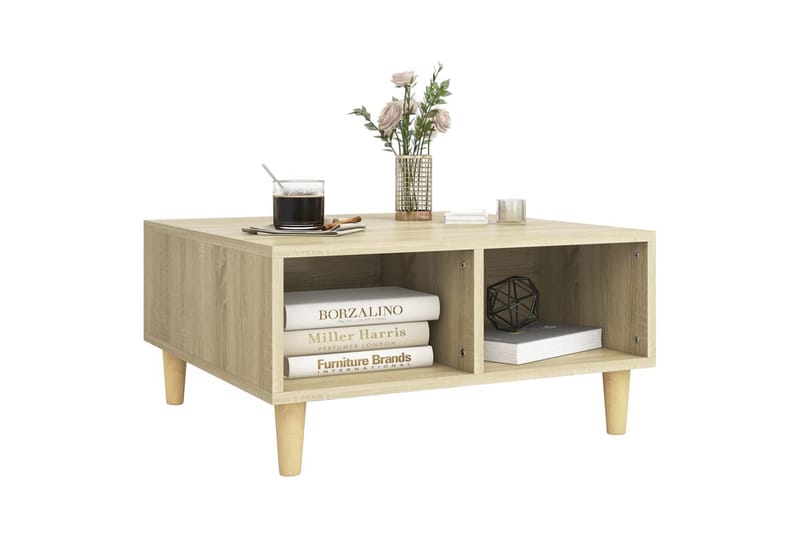 Soffbord sonoma-ek 60x60x30 cm spånskiva - Brun - Möbler - Bord & matgrupper - Soffbord