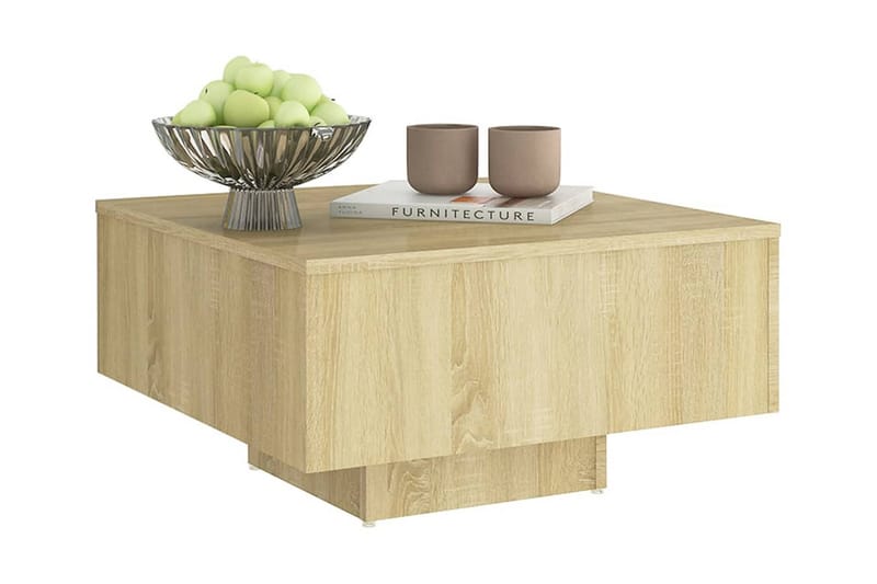 Soffbord sonoma-ek 60x60x31,5 cm spånskiva - Brun - Möbler - Bord & matgrupper - Soffbord