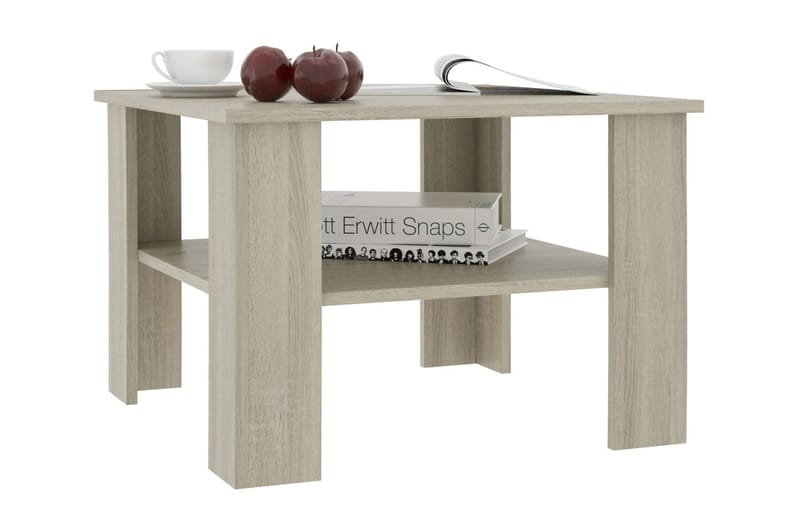 Soffbord sonoma-ek 60x60x42 cm spånskiva - Brun - Möbler - Bord & matgrupper - Soffbord