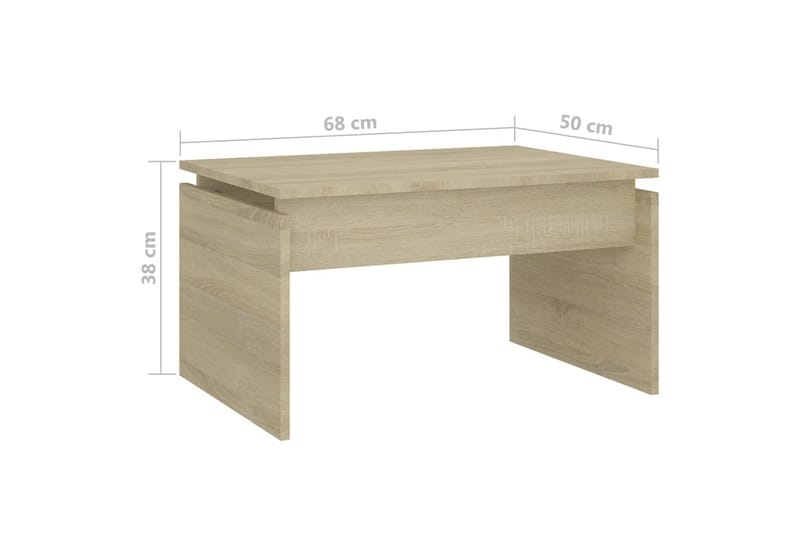 Soffbord sonoma-ek 68x50x38 cm spånskiva - Brun - Möbler - Bord & matgrupper - Soffbord