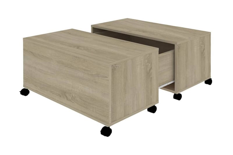 Soffbord sonoma-ek 75x75x38 cm spånskiva - Brun - Möbler - Bord & matgrupper - Soffbord