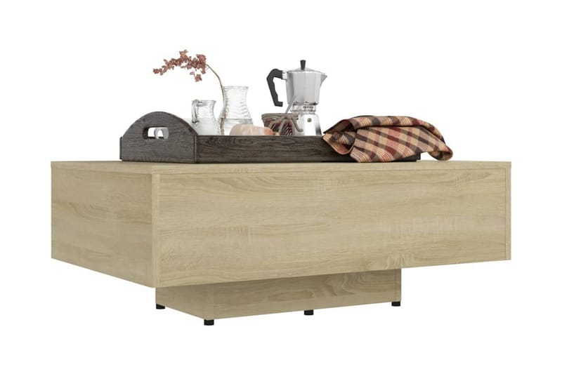 Soffbord sonoma-ek 85x55x31 cm spånskiva - Brun - Soffbord