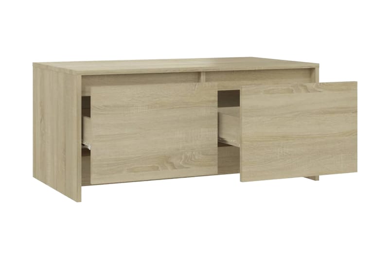 Soffbord sonoma-ek 90x50x41,5 cm spånskiva - Beige - Möbler - Bord & matgrupper - Soffbord