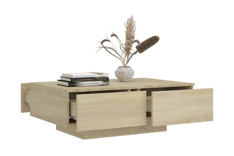 Soffbord sonoma-ek 90x60x31 cm spånskiva - Brun - Möbler - Bord & matgrupper - Soffbord