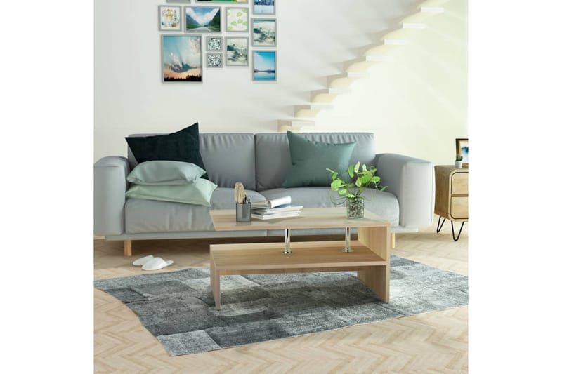Soffbord spånskiva 90x59x42 cm ekfärg - Brun - Möbler - Bord & matgrupper - Soffbord