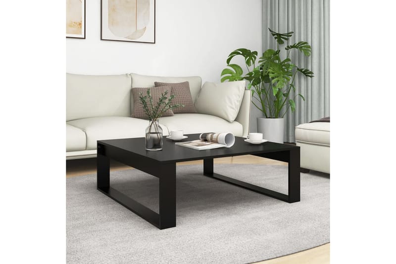 Soffbord svart 100x100x35 cm spånskiva - Svart - Möbler - Bord & matgrupper - Soffbord