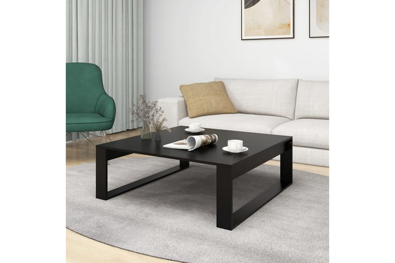 Soffbord svart 100x100x35 cm spånskiva - Svart - Möbler - Bord & matgrupper - Soffbord