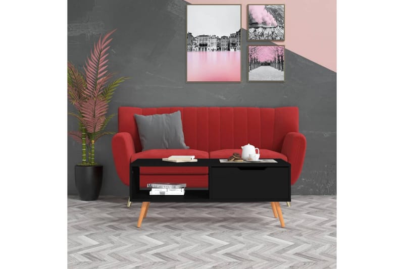Soffbord svart 100x49,5x43 cm spånskiva - Svart - Möbler - Bord & matgrupper - Soffbord