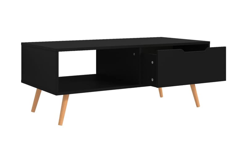 Soffbord svart 100x49,5x43 cm spånskiva - Svart - Soffbord