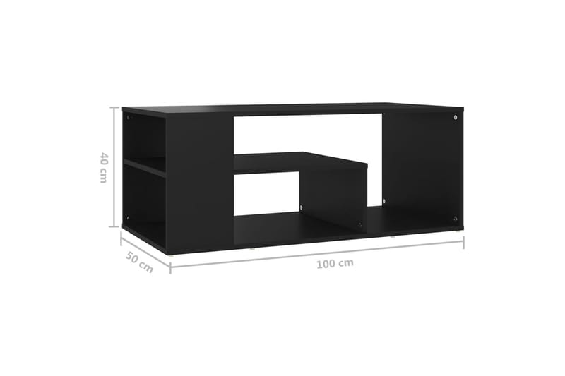 Soffbord svart 100x50x40 cm spånskiva - Svart - Möbler - Bord & matgrupper - Soffbord