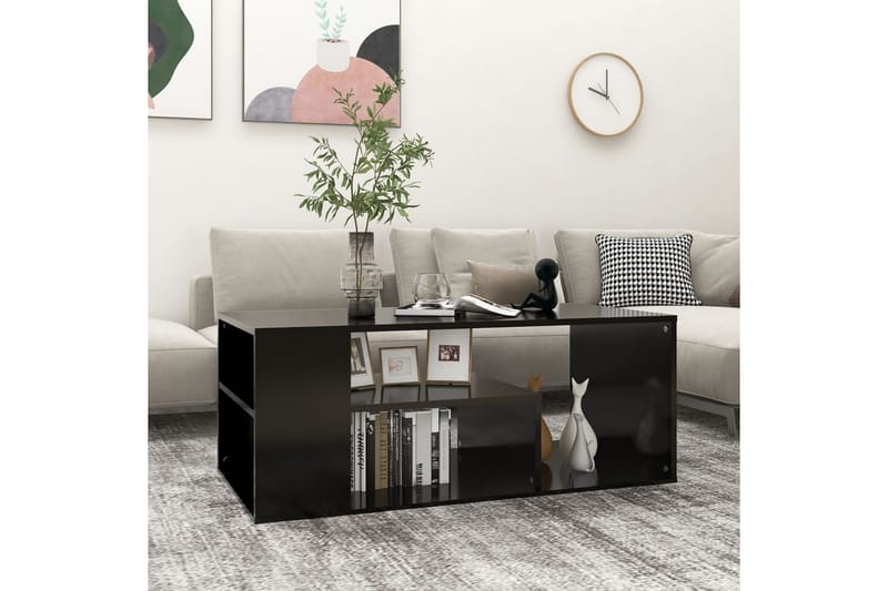 Soffbord svart 100x50x40 cm spånskiva - Svart - Möbler - Bord & matgrupper - Soffbord